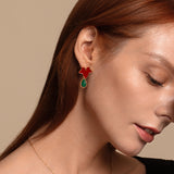Red Onyx Earrings