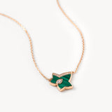 Malachite Simple Leaf Necklace