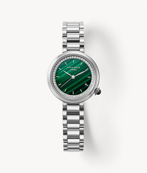 Malachite Watch With Zircon